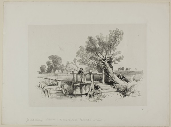 Landscape with Boy Fishing, n.d., James Duffield Harding, English, 1798-1863, England, Lithograph