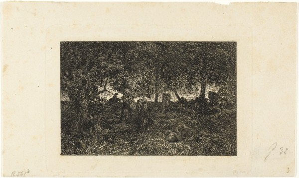 In the Forest, 1844, Charles Émile Jacque (French, 1813-1894), after Théodore Rousseau (French,