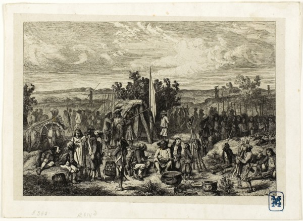 A Royalist Encampment, n.d., Charles Émile Jacque (French, 1813-1894), after Adolphe Pierre Leleux