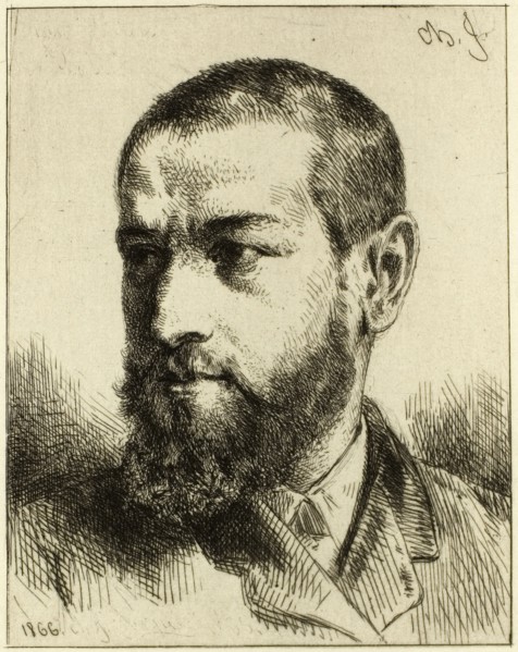 Portrait of J.J. Guiffrey, 1866, Charles Émile Jacque, French, 1813-1894, France, Etching on ivory