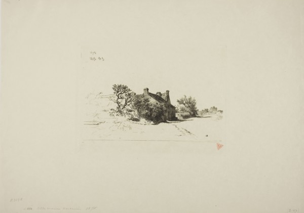 The Little Houses, Kercassier, c. 1875, Charles Émile Jacque, French, 1813-1894, France, Etching on