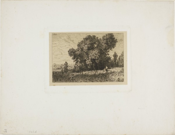Isle of Aligre Landscape, with Two Women, 1844, Charles Émile Jacque, French, 1813-1894, France,