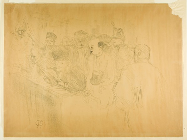 The Arton Trial (third plate), 1896, Henri de Toulouse-Lautrec, French, 1864-1901, France,