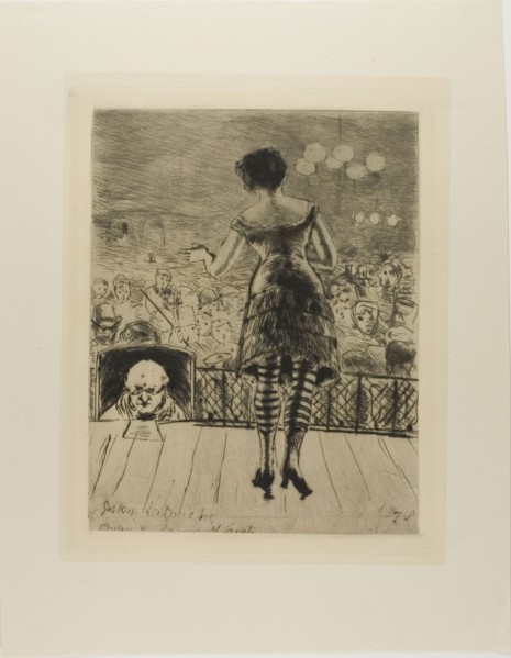 Plate from l’Assommoir (singer onstage with prompter), 1878, Gaston La Touche, French, 1854-1913,