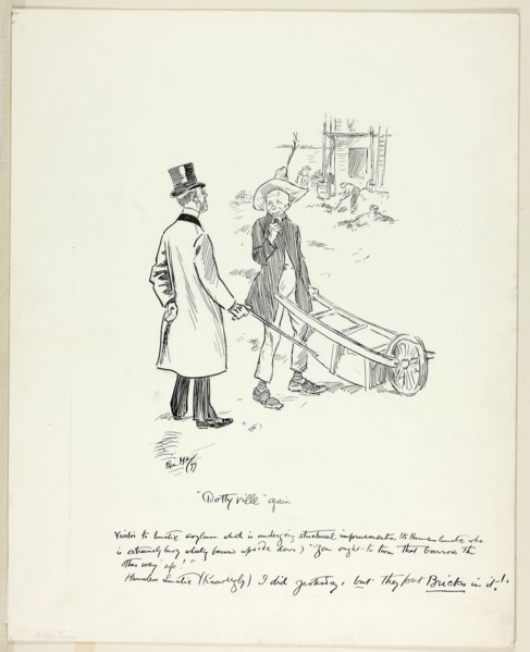Dottyville Again, 1899, Philipp William May, English, 1864-1903, England, Pen and black ink over