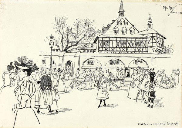 Sketch in the Midway Plaisance, 1893, Philipp William May, English, 1864-1903, England, Pen and