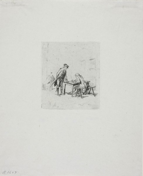The Sergeant Reporter, 1862, Jean Louis Ernest Meissonier, French, 1815-1891, France, Etching and