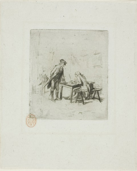 The Sergeant Reporter, 1862, Jean Louis Ernest Meissonier, French, 1815-1891, France, Etching and