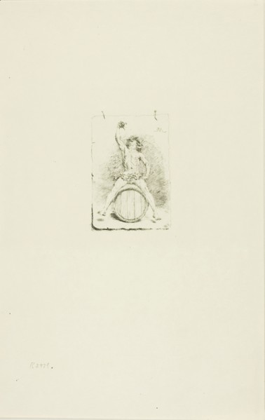 Bacchus, 1887, Jean Louis Ernest Meissonier, French, 1815-1891, France, Etching and drypoint on