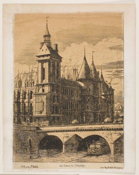 The Clock Tower, Paris, 1852, Charles Meryon (French, 1821-1868), printed by Auguste Delâtre