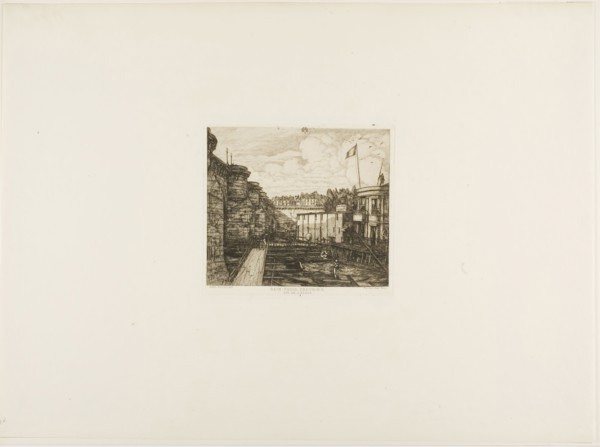 Chevrier’s Cold Bath Establishment, Paris, 1864, Charles Meryon (French, 1821-1868), printed by