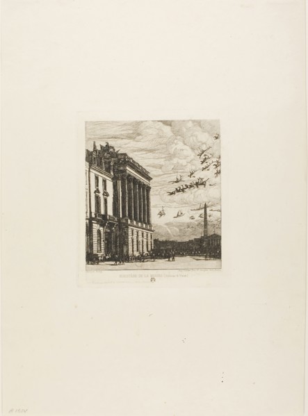 The Admiralty, Paris, 1865, Charles Meryon (French, 1821-1868), printed by Auguste Delâtre (French,