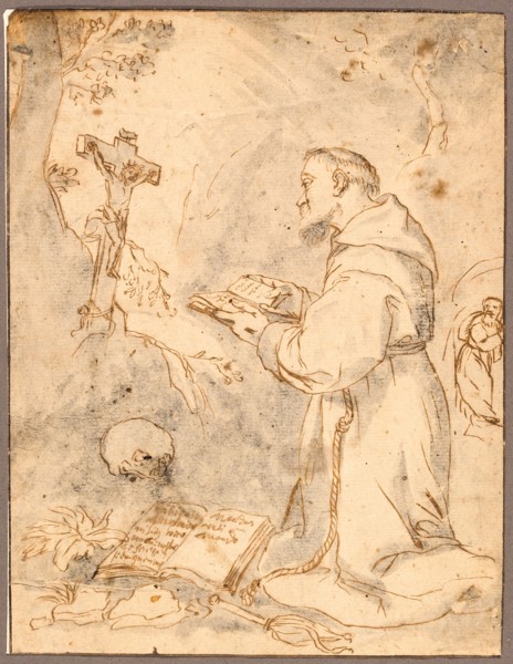 Saint Francis Praying, n.d., Possibly after Bartolomé Estéban Murillo, Spanish, 1618-1682, Spain,