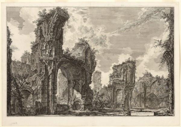 Ruins of the Xystus [a long open portico used for athletic exercises], the central hall of the
