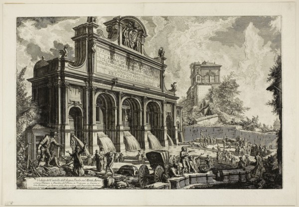 View of the Fountainhead of the Acqua Paola on Monte Aureo, from Views of Rome, 1750/59, Giovanni