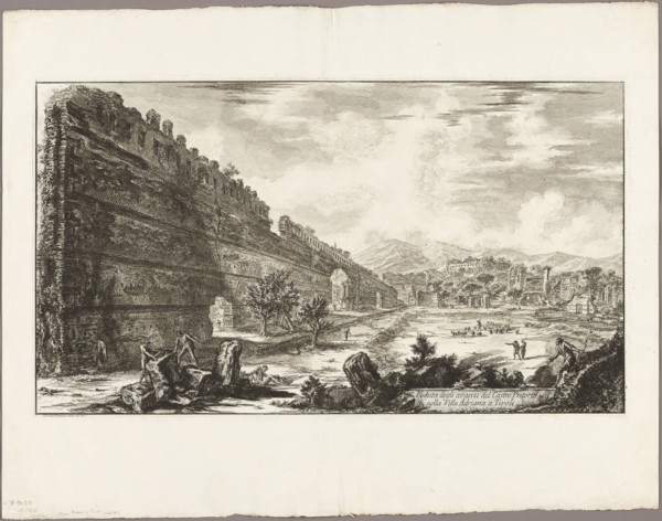 View of the Remains of the Praetorian Fort [the Poecile], Hadrian’s Villa, Tivoli, from Views of