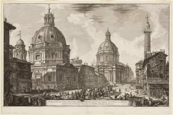 View of Two Churches, One Called 1. S. Maria di Loreto, the other 2. The Name of Mary, near 3.