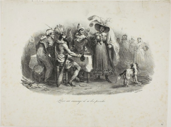 He Behaves for a Savage, 1830, Denis Auguste Marie Raffet (French, 1804-1860), printed by V. Ratier