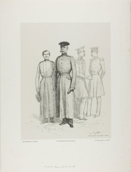 Russian Prisoners of Bomarsud, 1854, Denis Auguste Marie Raffet (French, 1804-1860), printed by
