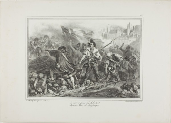 To Death for Liberty!, 1831, Denis Auguste Marie Raffet (French, 1804-1860), published by Chez