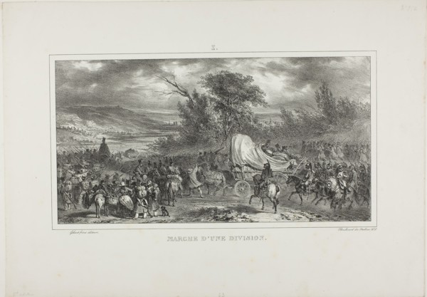 Division March, 1831, Denis Auguste Marie Raffet (French, 1804-1860), published by Chez Gihaut