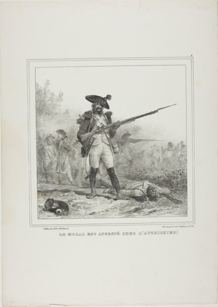 Morale is Affected by the Austrians!, 1833, Denis Auguste Marie Raffet (French, 1804-1860), printed
