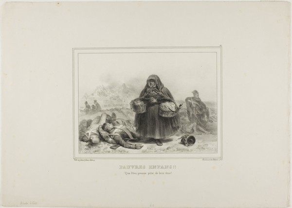 Poor Children!! May God take pity on their souls!, 1834, Denis Auguste Marie Raffet (French,