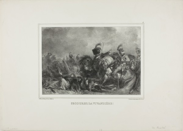 Help the canteen manager!, 1835, Denis Auguste Marie Raffet (French, 1804-1860), published by Chez