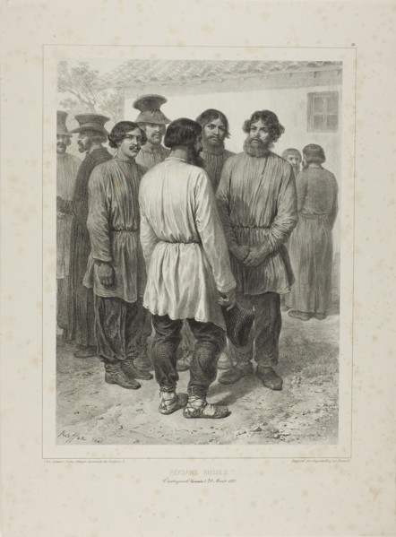 Russian Peasants, 1841, Denis Auguste Marie Raffet (French, 1804-1860), printed by Auguste Bry