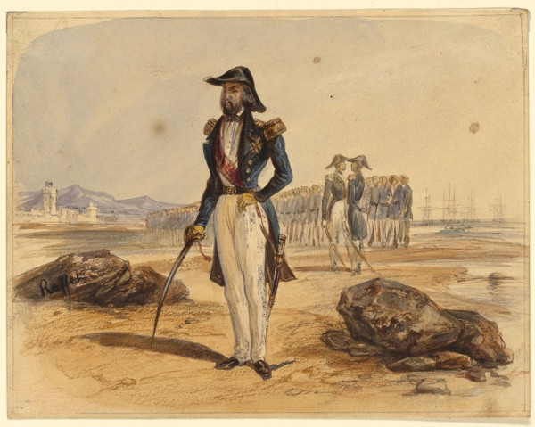 General with Troops in Background, n.d., Denis Auguste Marie Raffet, French, 1804-1860, France,