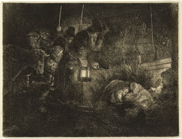 The Adoration of the Shepherds: A Night Piece, c. 1657, Rembrandt van Rijn, Dutch, 1606-1669,