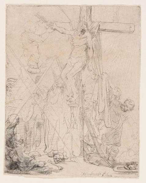 The Descent from the Cross: A Sketch, 1642, Rembrandt van Rijn, Dutch, 1606-1669, Holland, Etching