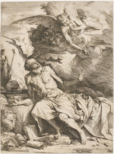 Saint Jerome Listening to the Trumpet of the Last Judgment, 1622–25, Jusepe de Ribera, Spanish,