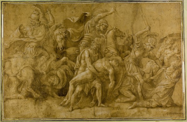 Menelaus Holding the Body of Patroclus, n.d., after Giulio Pippi, called Giulio Romano, Italian, c.