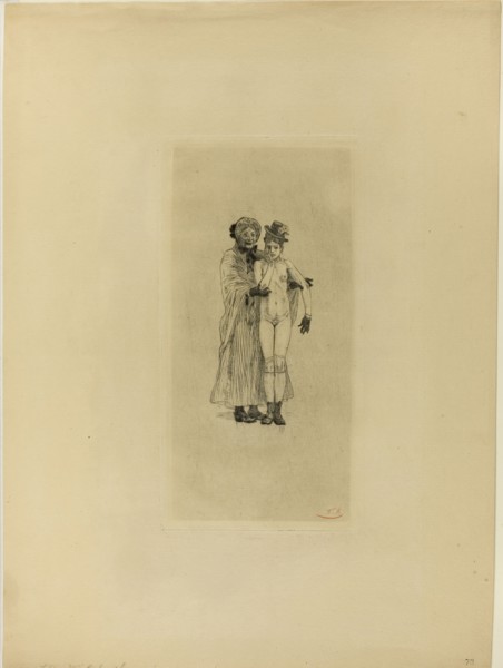 My Daughter, Mr. Cabanel!, n.d., Félicien Rops, Belgian, 1833-1898, Belgium, Drypoint on cream laid