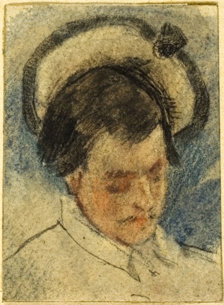 Untitled, n.d., Félicien Rops, Belgian, 1833-1898, Belgium, Colored pencil and graphite (recto) and