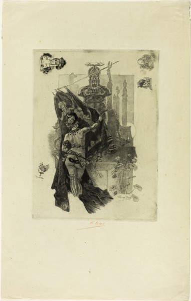 The Modesty of Sodom, 1888, Félicien Rops, Belgian, 1833-1898, Belgium, Heliogravure retouched with