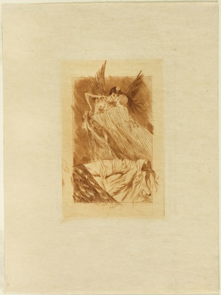 Frontispiece to Les baisers morts, 1893, Félicien Rops, Belgian, 1833-1898, Belgium, Soft varnish