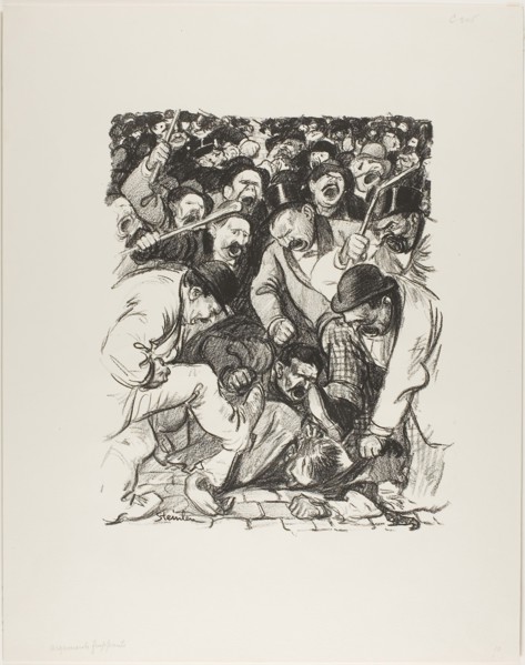 Striking Arguments, January 1898, Théophile-Alexandre Steinlen, French, born Switzerland,