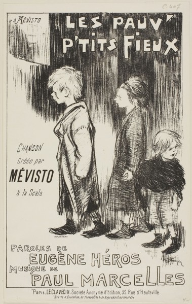 Les Pauv’ P’tits Fieux, 1892, Théophile-Alexandre Steinlen, French, born Switzerland, 1859-1923,