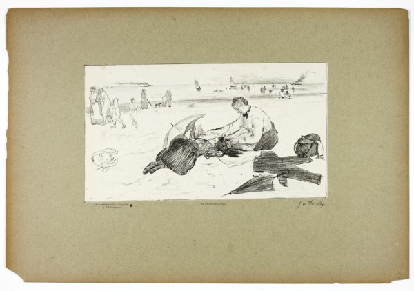On the Beach, 1889–90, Georges-William Thornley (French, 1857-1935), after Edgar Degas (French,