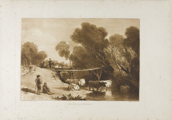 Bridge and Cows, plate 2 from Liber Studiorum, published June 11, 1807, Joseph Mallord William