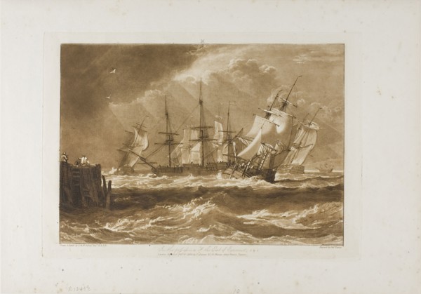 Ships in a Breeze, plate 10 from Liber Studiorum, published February 20, 1808, Joseph Mallord