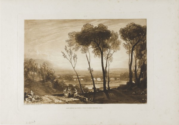 The Bridge in Middle Distance, plate 13 from Liber Studiorum, published June 10, 1808, Joseph