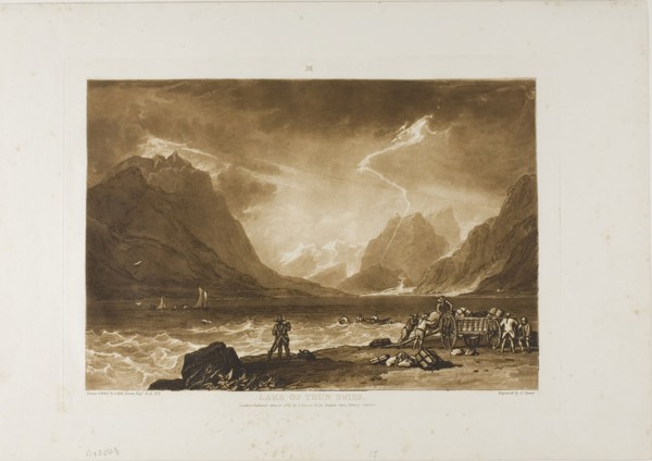 Lake of Thun, plate 15 from Liber Studiorum, published June 10, 1808, Joseph Mallord William Turner