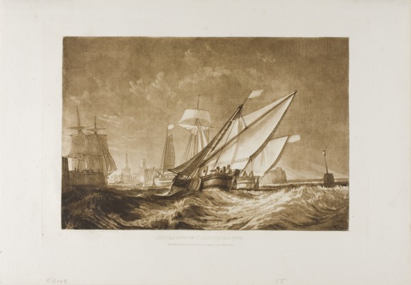 Entrance of Calais Harbour, plate 55 from Liber Studiorum, published January 1, 1816, Joseph