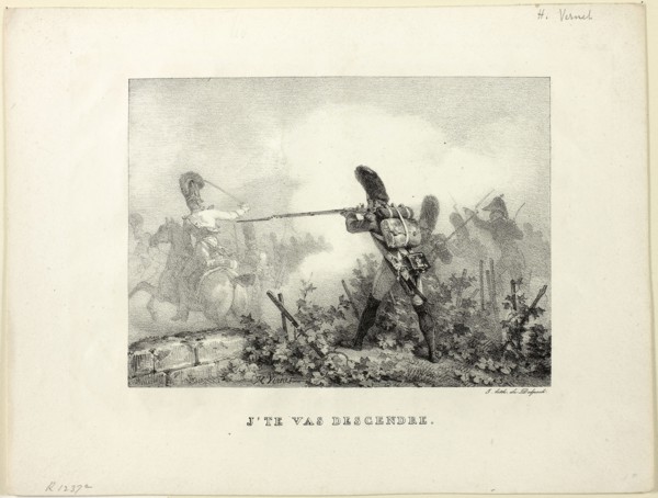 Je te vas descendre, n.d., Horace Vernet (French, 1789-1863), printed by Francois Seraphin Delpech