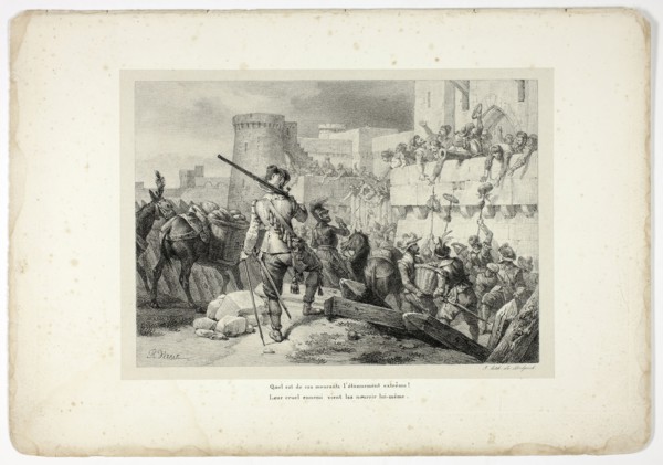 Quel est de ces mourants l’étonnement extrême…, 1825, Horace Vernet (French, 1789-1863), poem by