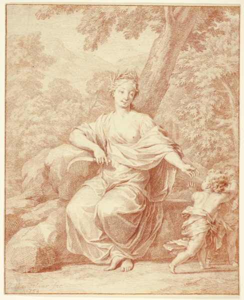 Ceres, 1752, Jan Wandelaar, Dutch, 1690-1759, Holland, Red chalk on cream laid paper, 305 x 247 mm