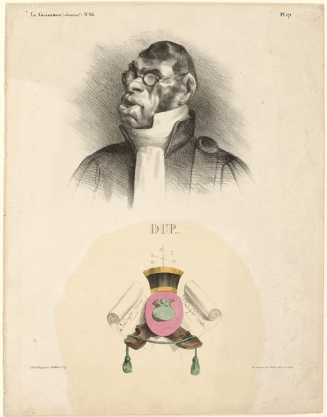 DUP…, plate 171 from Célébrités de la Caricature, 1832, Honoré Victorin Daumier, French, 1808-1879,